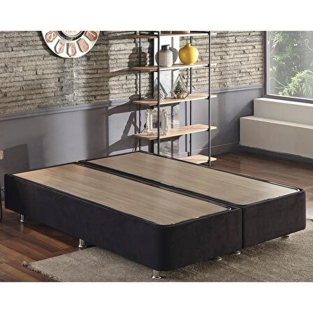 Niron Yatak Ela Çift Kişilik Siyah Baza 200 x 200 cm