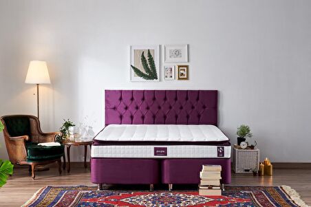 Niron Yatak Purple Ortopedik Pedli Çift Kişilik Yaylı Yatak 150 x 200 cm