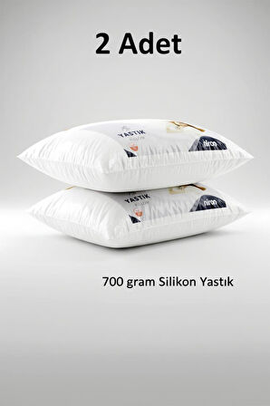 Niron 2’li Silikon Yastık Seti – 50x70 cm, 700 gr, Mikrofiber Kumaş, Yumuşak Destek