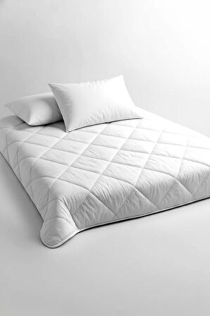 Niron Çift Kişilik Yorgan + 2 Adet Yastık Seti – 195x215 cm 4 Mevsim Mikrofiber Konfor