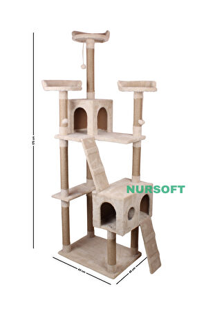 Nursoft Cat City Kedi Evi Kedi Tırmalama Ve Kedi Oyun Evi
