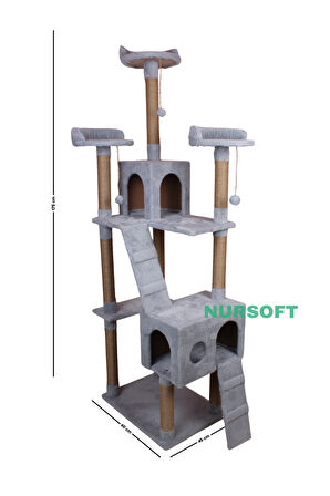 Nursoft Cat City Kedi Evi Kedi Tırmalama Ve Kedi Oyun Evi