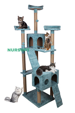Nursoft Cat City Kedi Evi Kedi Tırmalama Ve Kedi Oyun Evi