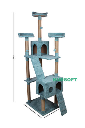 Nursoft Cat City Kedi Evi Kedi Tırmalama Ve Kedi Oyun Evi