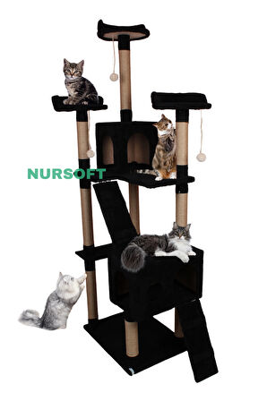Nursoft Cat City Kedi Evi Kedi Tırmalama Ve Kedi Oyun Evi