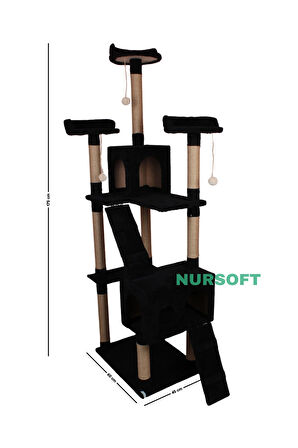 Nursoft Cat City Kedi Evi Kedi Tırmalama Ve Kedi Oyun Evi