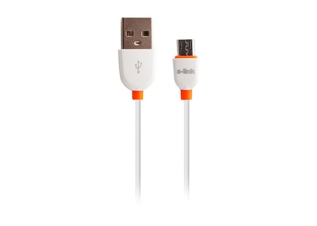 S-Link SLP-505 Akıllı Telefonlar ve Tablet Micro Usb Beyaz Data + Şarj Kablosu