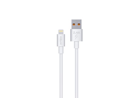 Hytech HY-X99 3m 2.4A Usb To Lightning Beyaz Data + Sarj Kablosu