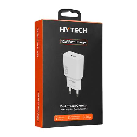 Hytech HY-XT50 12W 5V 2.4A Beyaz Ev Şarj Adaptör