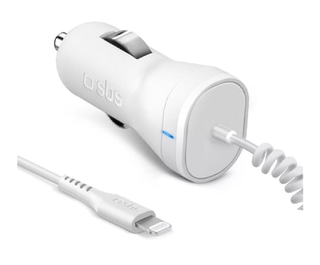 SBS 2.1A 1M 10W Lightning Araç İçi Şarj Cihazı (TECRLH2189AWFAST)