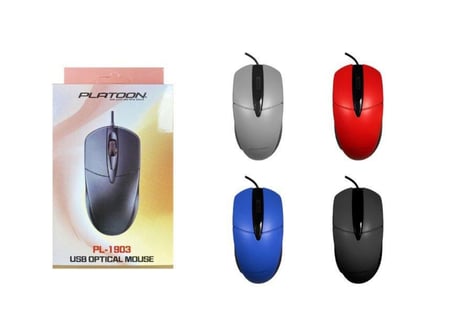 Platoon PL-1903 Usb Siyah 1200dpi Optik Kablolu Mouse