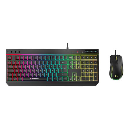 Rampage KM-R57 Seraphic Siyah RGB Aydınlatmalı Q Oyuncu Multmedia Klavye ve 12800 DPI Mouse Gaming Set