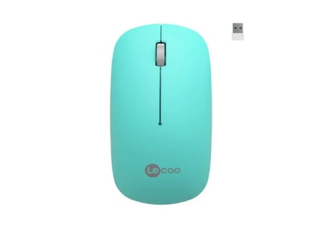 Lecoo WS214 Kablosuz 1200DPI 3 Tuşlu Optik Mouse Turkuaz