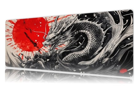 ROWL DRAGON-SPIRIT RW-MP9040-05 90x40 cm Gaming Mousepad XL Speed Seri Kaymaz Taban Dikişli Kenar Oyuncu Mousepad