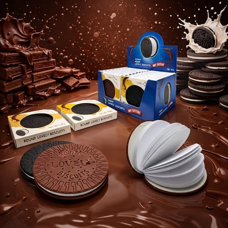 Oreo Bisküvi Çikolata Kokulu Not Defteri 9*9 Cm