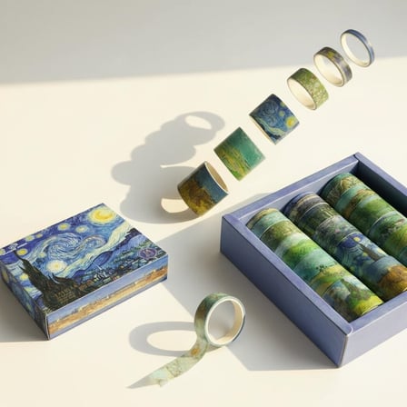 Vincent Van Gogh Serisi Desenli Kutulu Bant 18 Adet