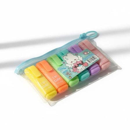 XH-908 MİNİ PASTEL FOSFORLU KALEM 6 Adet