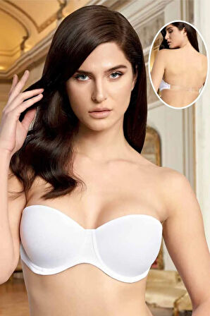 Destekli Şeffaf Askılı Sütyen