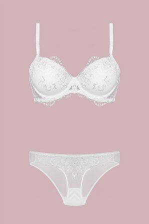 Desteksiz Dantelli Sütyen Takım