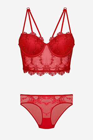 Destekli Sütyen Büstiyer Takım