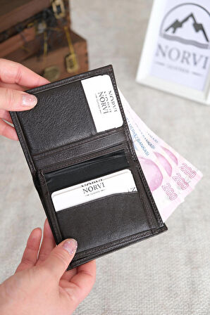 Bozuk Para Bölmeli Hakiki Deri Cüzdan