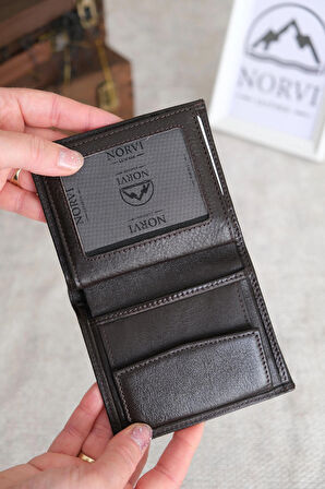 Bozuk Para Bölmeli Hakiki Deri Cüzdan