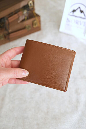 Bozuk Para Bölmeli Hakiki Deri Cüzdan Taba