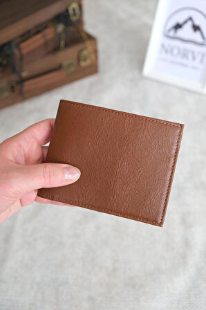 Bozuk Para Gözlü Hakiki Deri Cüzdan Kahverengi