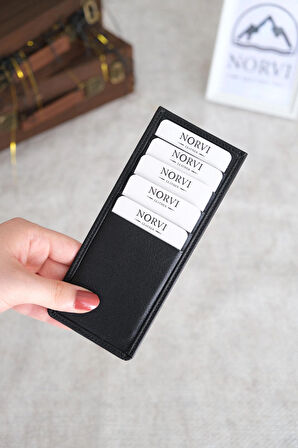 Telefon Bölmeli Mıknatıslı Hakiki Eskitme Deri Cüzdan Parlak Siyah