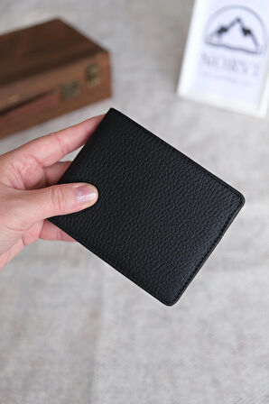  Bozuk Para Gözlü Hakiki Deri Cüzdan Siyah