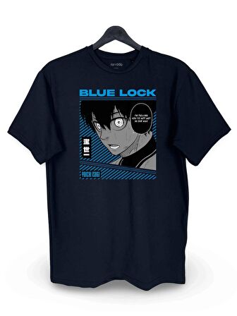 Yoichi İsagi Blue Lock Baskılı Loose Fit Bisiklet Yaka Unisex Tişört
