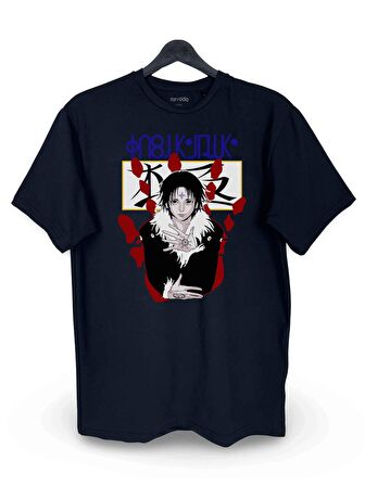 Chrollo Lucilfer Hunter X Hunter Baskılı Loose Fit Bisiklet Yaka Unisex Tişört Anime Manga
