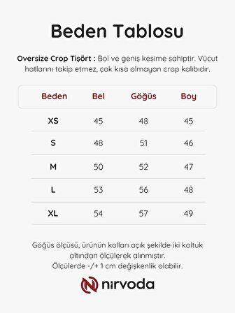 Melek Köpek Baskılı Oversize Crop Tişört