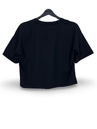 Şeker Kız Candy Baskılı Oversize Crop Tişört