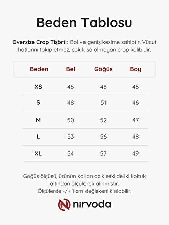 Şeker Kız Candy Baskılı Oversize Crop Tişört