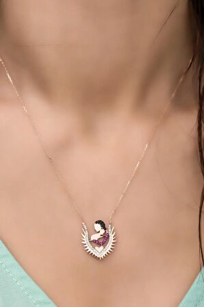 925 Ayar Gümüş Anne Ve Bebek Model Kolye