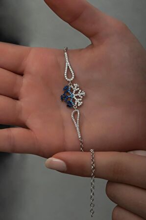 925 Ayar Gümüş Kelepçe Model Renk Geçişli Kartanesi Bileklik