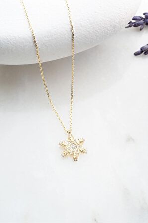 925 Ayar Gümüş Gold Altıgen Tasarım Kartanesi Model Kolye