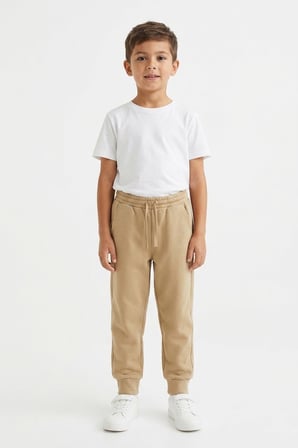 Pantolon Görünümlü Unisex Eşofman Altı-Şardonsuz İki İplik, Beli Lastikli Okul ve Günlük Kullanım