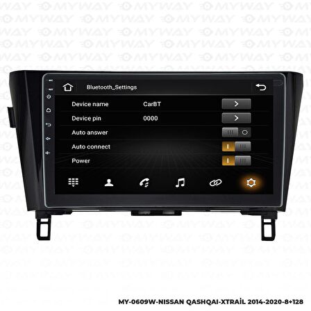 Araç Multimedya Nissan Qashqai Android 12 Carplay 4Gb Ram + 64Gb Hdd 2014-2020 Navigasyon Ekran MYW