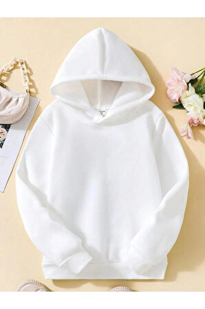 Kız Çocuk Beyaz Mavi Butterfly Sweatshirt