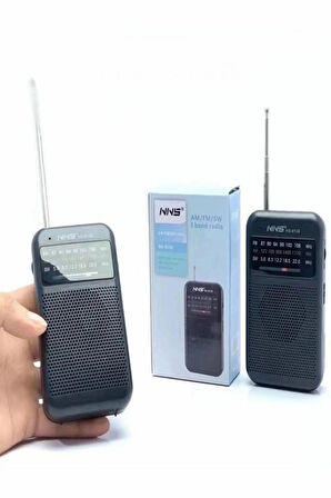 NNS Ns-8138 Fm Am Sw 3 Bandlı El Tipi Taşınabilir Cep Radyosu Pilli Radyo
