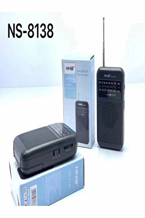NNS Ns-8138 Fm Am Sw 3 Bandlı El Tipi Taşınabilir Cep Radyosu Pilli Radyo