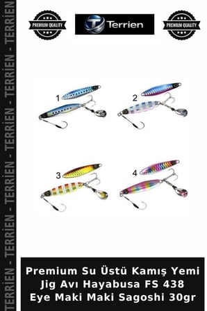 Premium Su Üstü Kamış Yemi Jig Avı Hayabusa FS 438 Eye Maki Maki Sagoshi 30gr 1