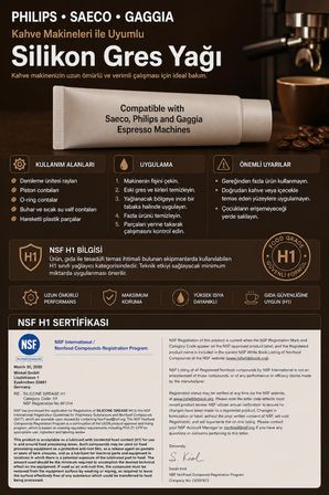 Kahve Makinesi Silikon Gres Yağı 5 gr – Philips, Saeco ve Gaggia Uyumlu H1 Gres