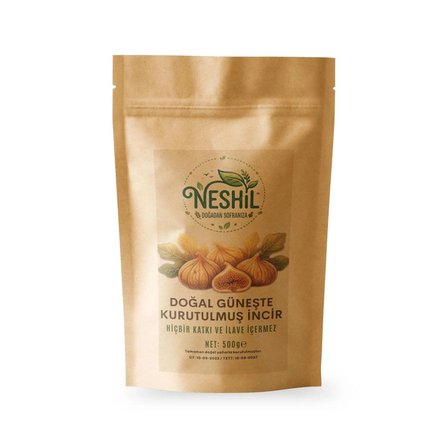 Neshil Katkısız Güneşte Kurutulmuş Köy İ̇Nciri  500 Gr
