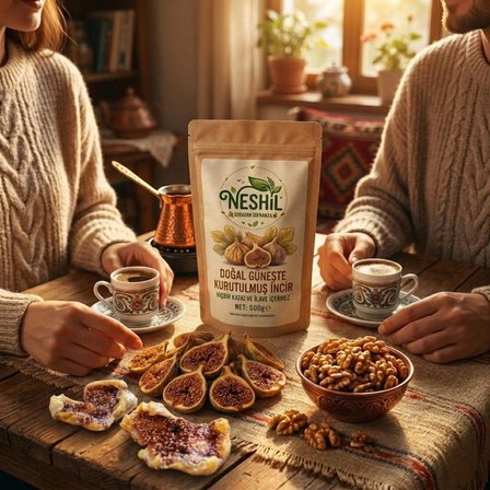 Neshil Katkısız Güneşte Kurutulmuş Köy İ̇Nciri  500 Gr