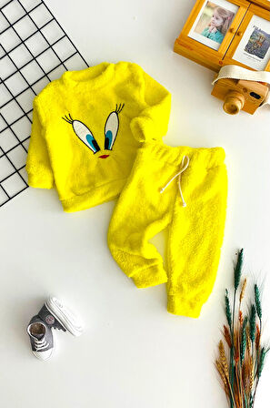 Neşeli Bebekler Tweety Nakışlı Welsoft Takım Sarı