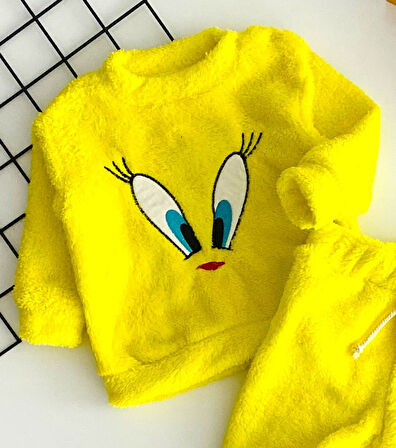 Neşeli Bebekler Tweety Nakışlı Welsoft Takım Sarı