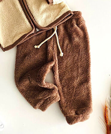 Neşeli Bebekler Mickey Kabartma Desen Welsoft Takım Kahve